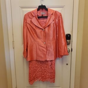 Angie Auden of New York lace suit